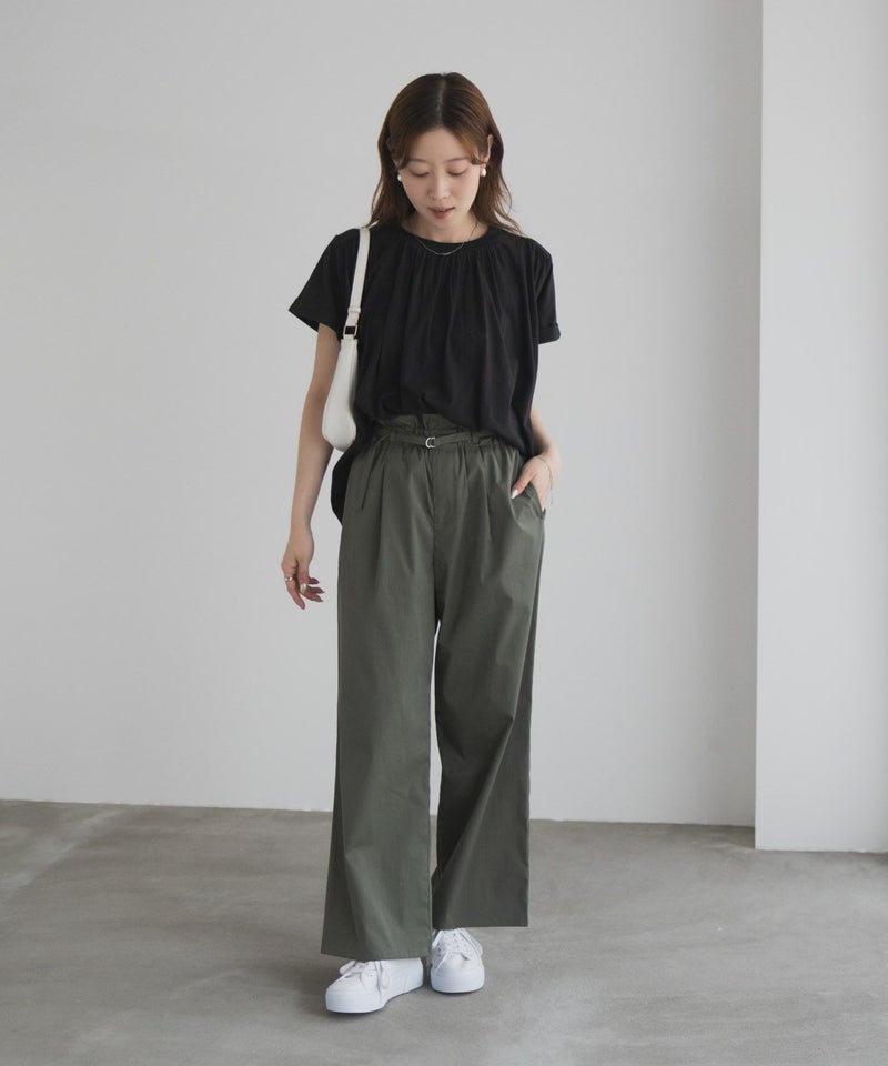 Howdy Marie インドファブリック ギャザーTシャツ レディース メール便 対応商品商品画像-15