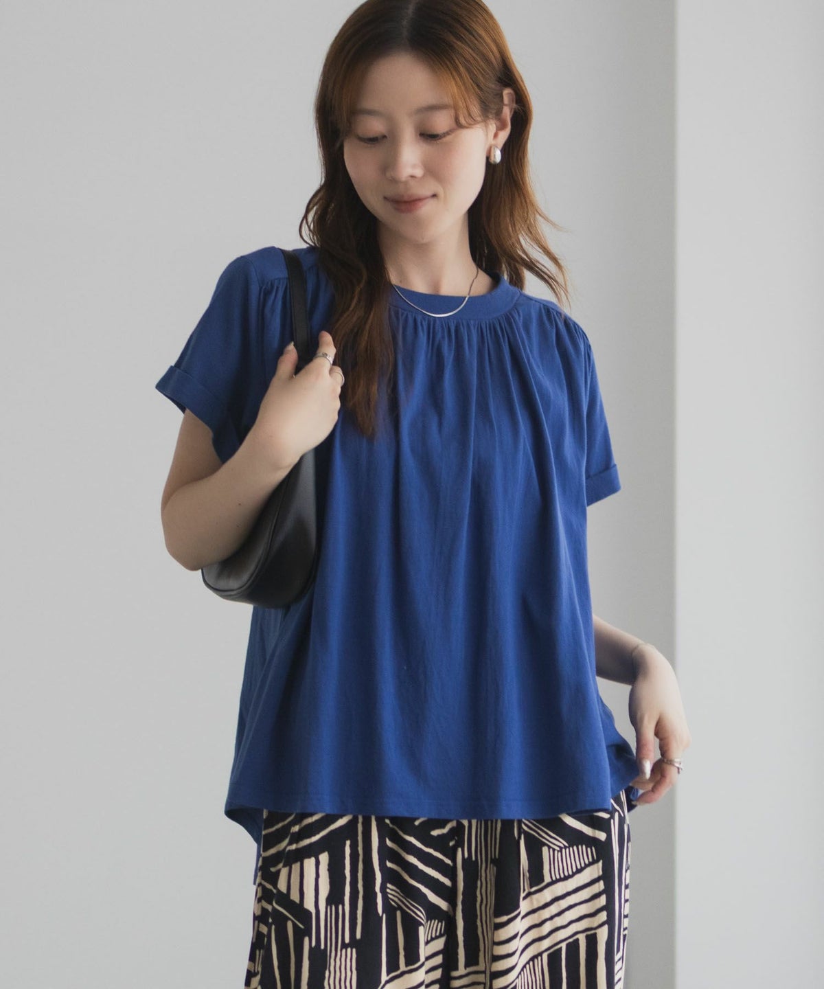 Howdy Marie インドファブリック ギャザーTシャツ レディース ネコポス 対応商品