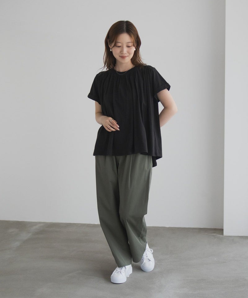 Howdy Marie インドファブリック ギャザーTシャツ レディース メール便 対応商品商品画像-34