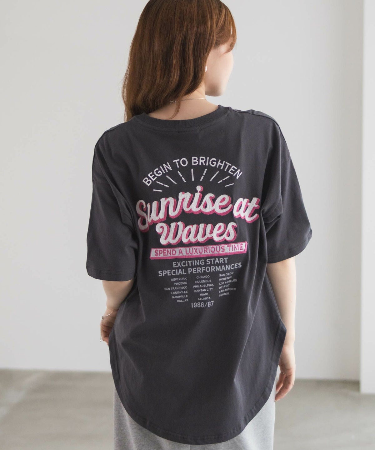 UNDERWRAPS 刺繍ラウンドビッグシルエットTシャツ レディース ネコポス 対応商品