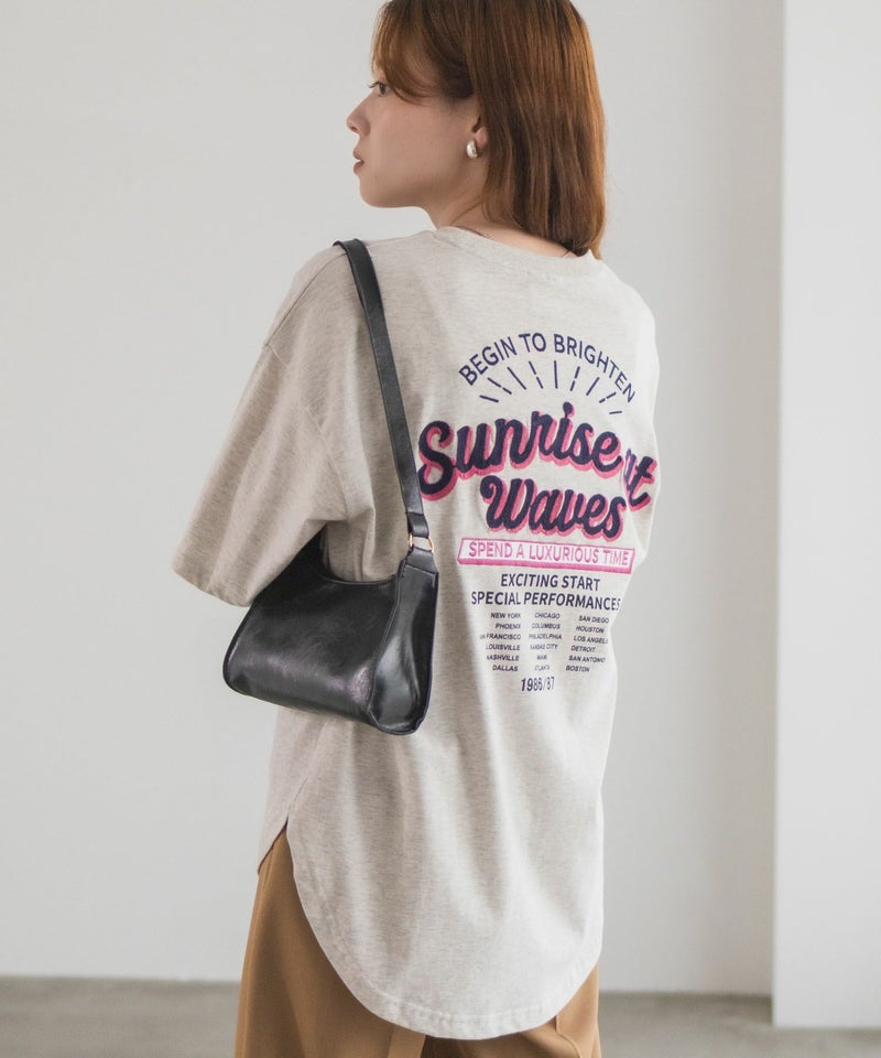 UNDERWRAPS 刺繍ラウンドビッグシルエットTシャツ レディース メール便 対応商品商品画像-2