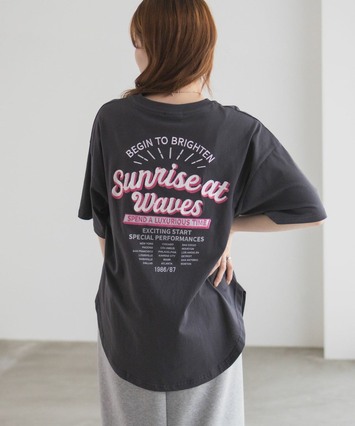 UNDERWRAPS 刺繍ラウンドビッグシルエットTシャツ レディース ネコポス 対応商品