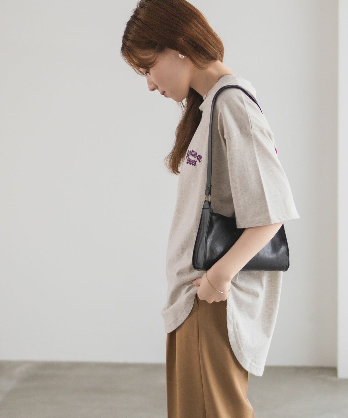 UNDERWRAPS 刺繍ラウンドビッグシルエットTシャツ レディース ネコポス 対応商品