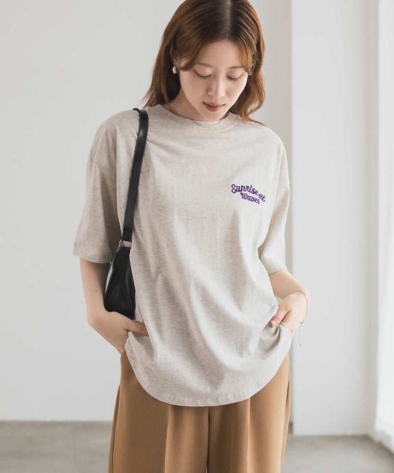 UNDERWRAPS  刺繍ラウンドビッグシルエットTシャツ レディース メール便 対応商品商品画像-14