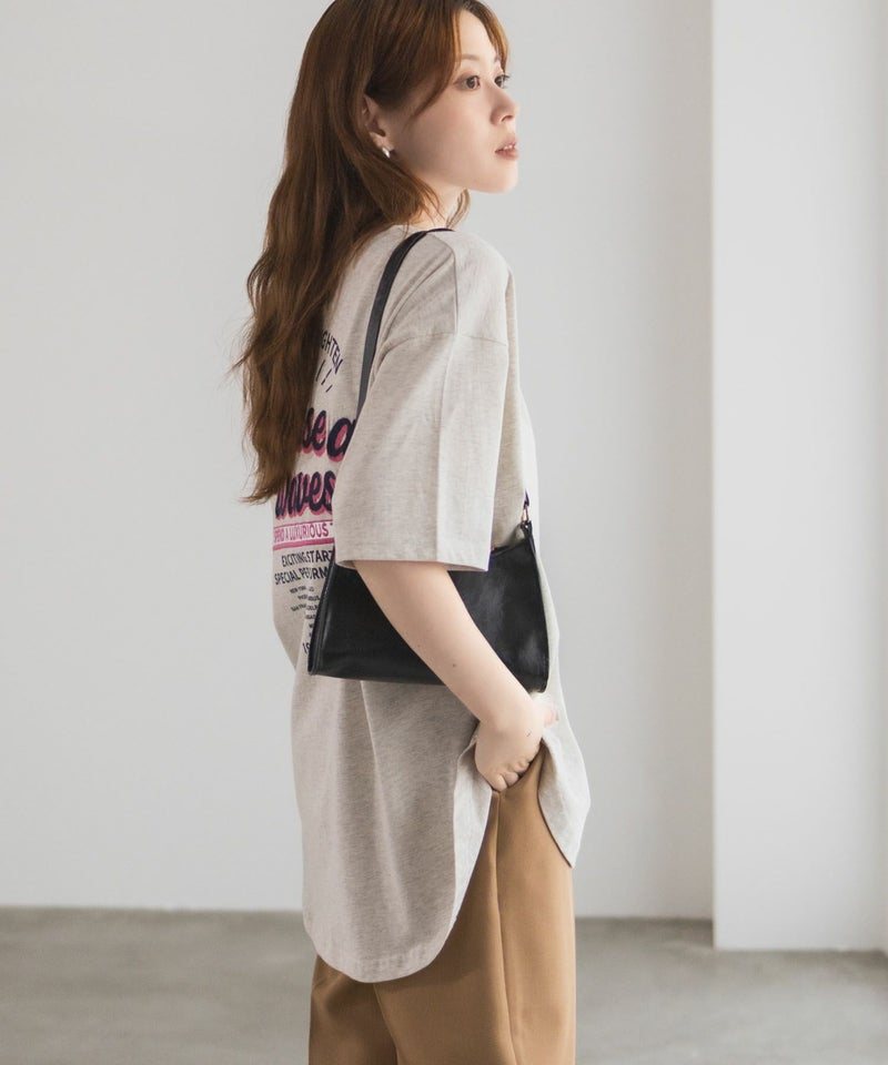 UNDERWRAPS 刺繍ラウンドビッグシルエットTシャツ レディース メール便 対応商品商品画像-15