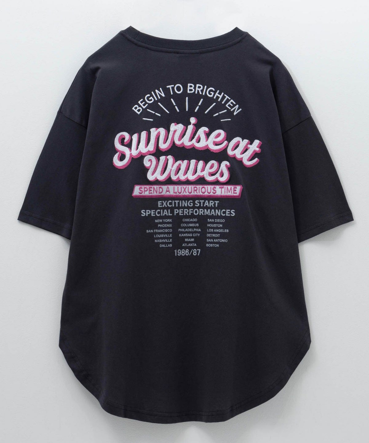 UNDERWRAPS 刺繍ラウンドビッグシルエットTシャツ レディース ネコポス 対応商品