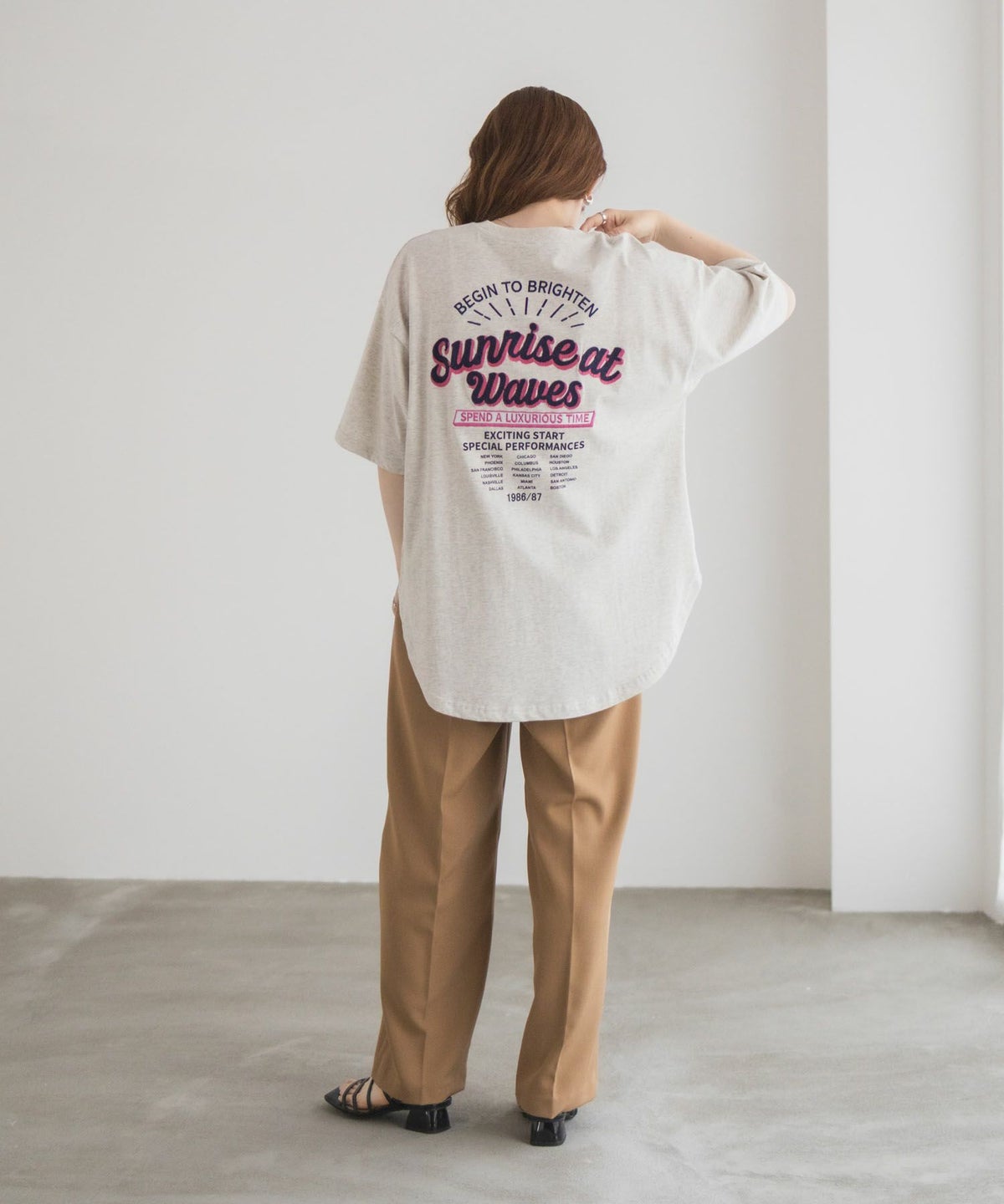 UNDERWRAPS 刺繍ラウンドビッグシルエットTシャツ レディース ネコポス 対応商品