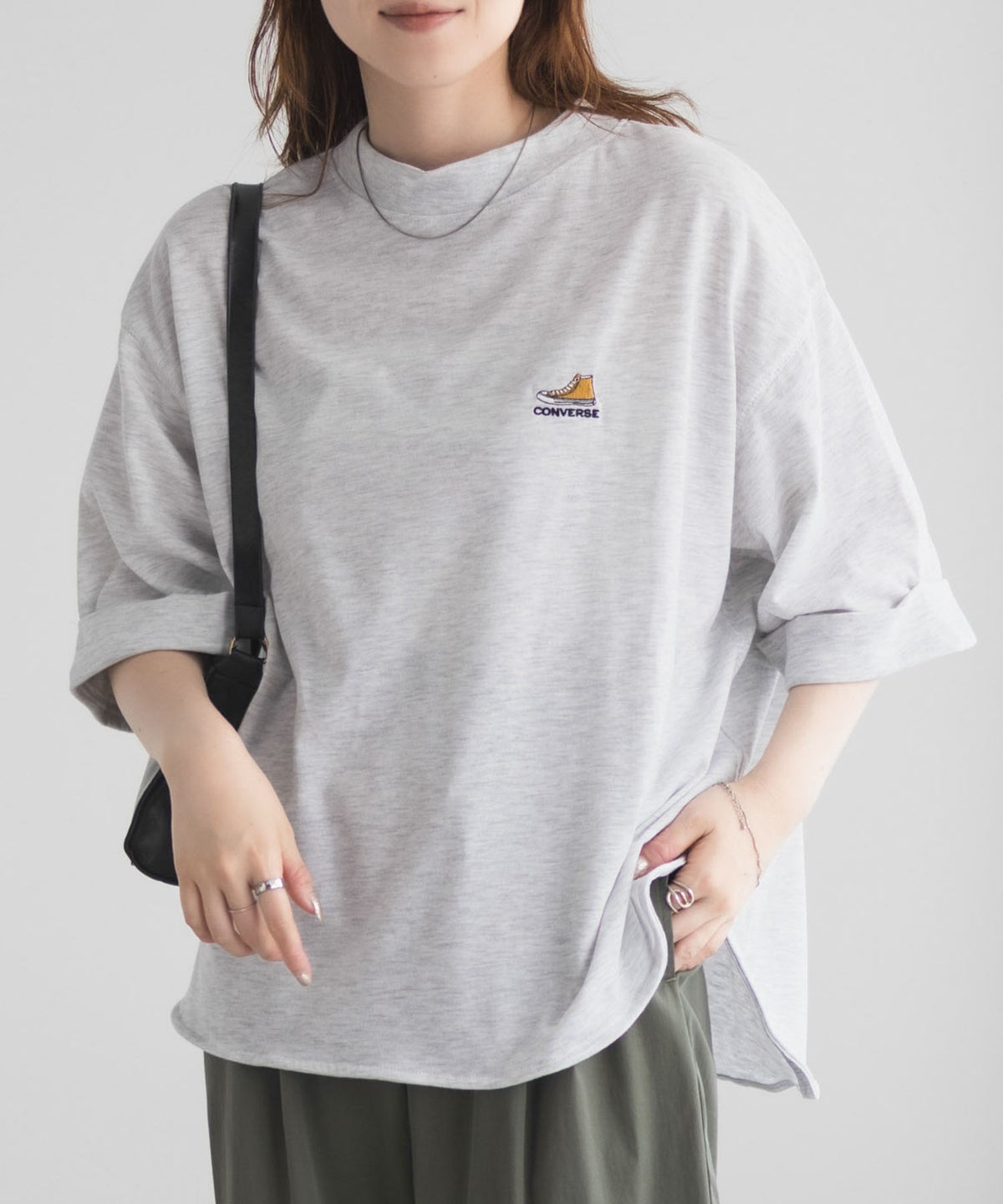 CONVERSE 袖ロールアップTシャツ レディース ネコポス 対応商品