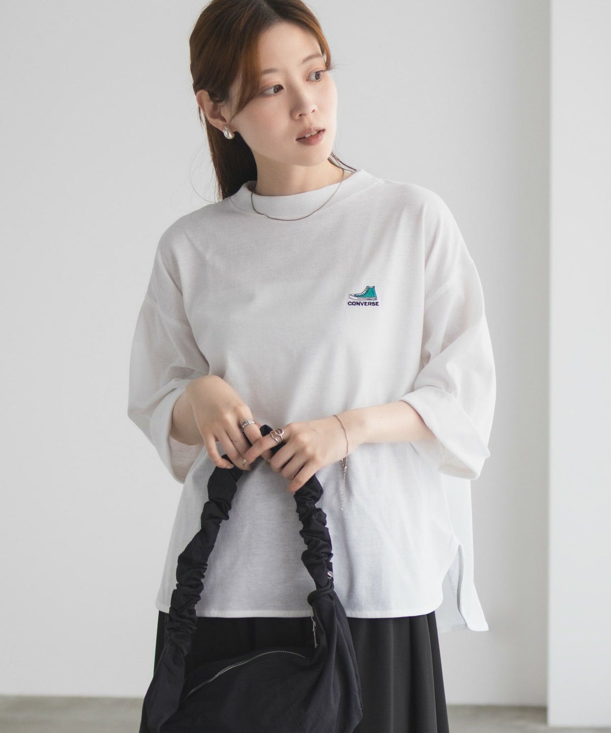 CONVERSE 袖ロールアップTシャツ レディース ネコポス 対応商品