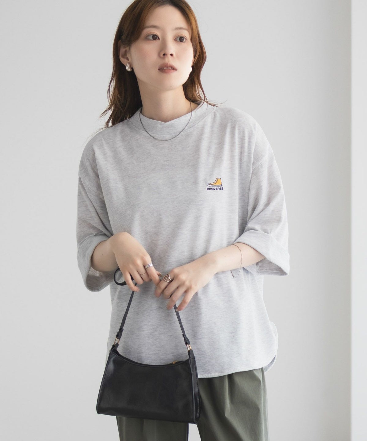 CONVERSE 袖ロールアップTシャツ レディース ネコポス 対応商品