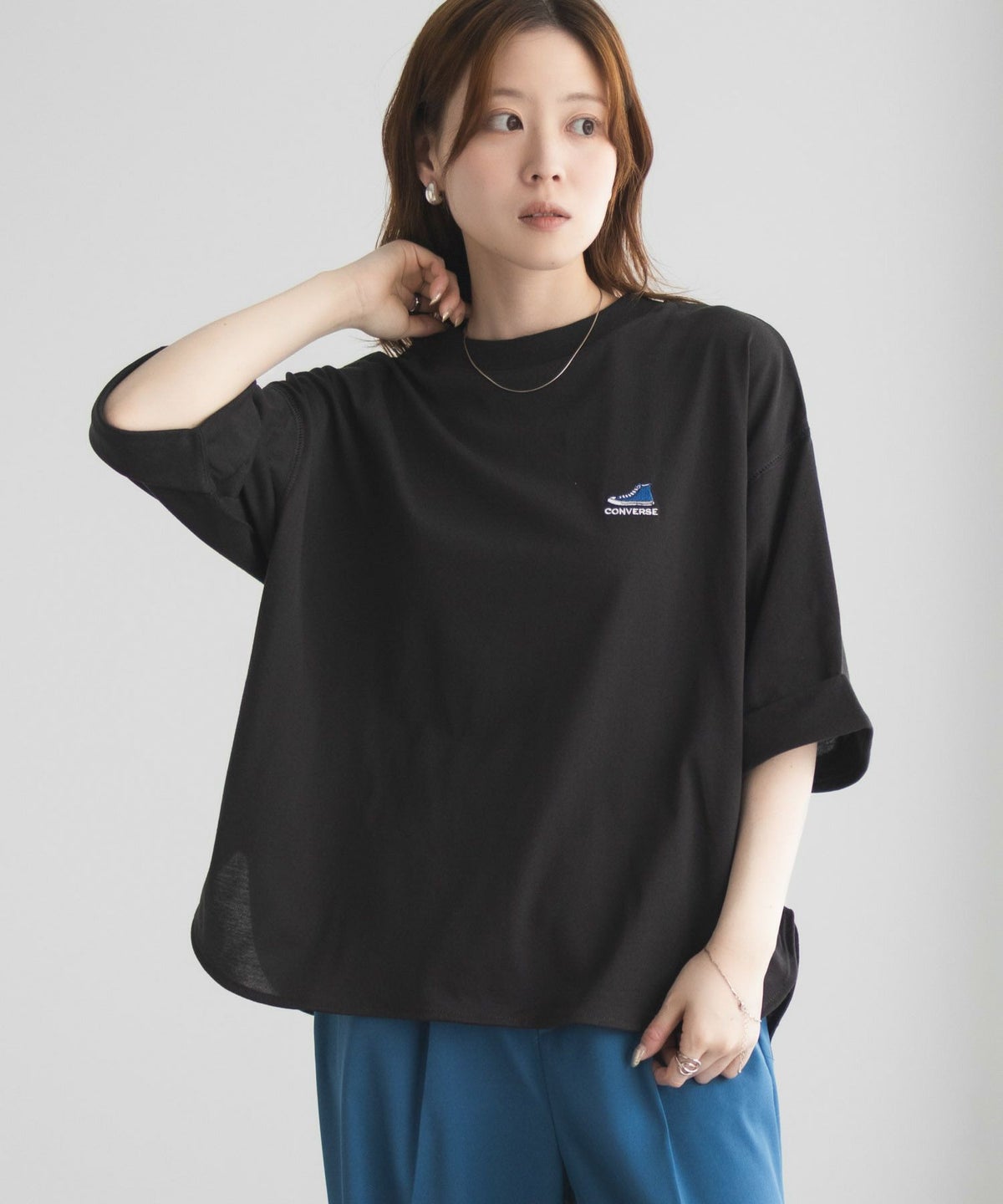 CONVERSE 袖ロールアップTシャツ レディース ネコポス 対応商品