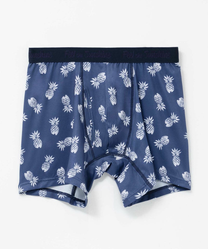 NAVY メッシュボクサーパンツ パイナップル柄 メンズ メール便 対応商品商品画像-4