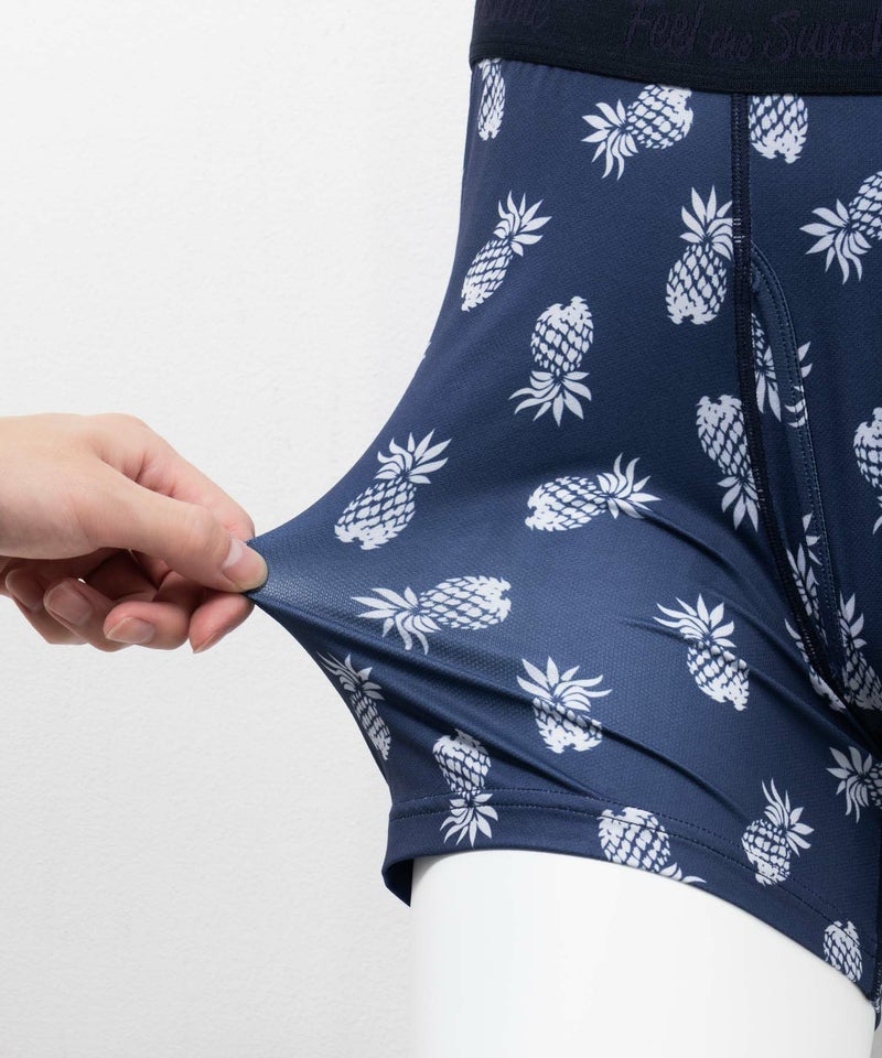 NAVY  メッシュボクサーパンツ パイナップル柄 メンズ メール便 対応商品商品画像-8
