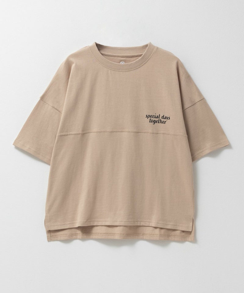 T-GRAPHICS ロゴ5分袖ビッグTシャツ キッズ メール便 対応商品商品画像-1