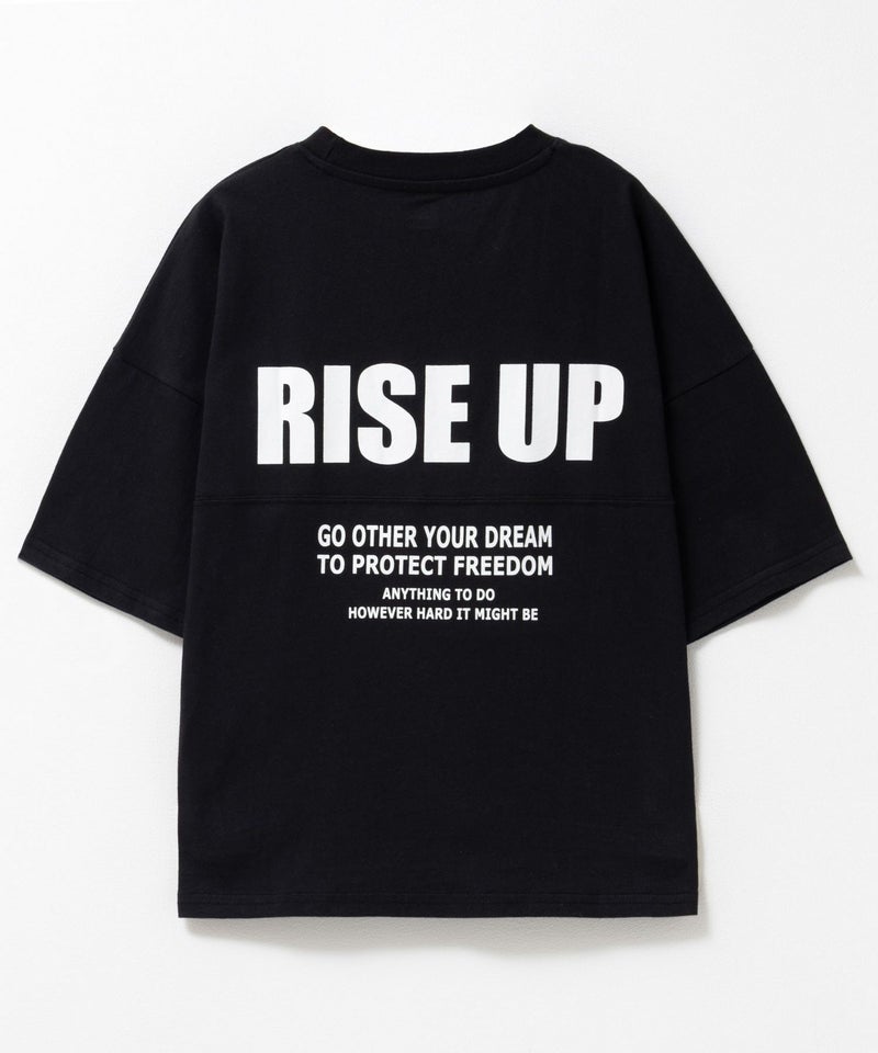 T-GRAPHICS 切替5分袖ビッグTシャツ キッズ メール便 対応商品商品画像-1