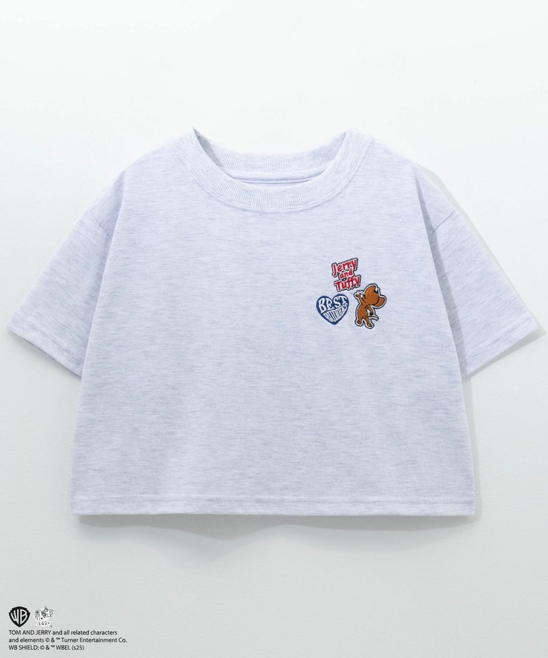 Tom and Jerry ショート丈胸刺繍Tシャツ キッズ メール便 対応商品商品画像-1