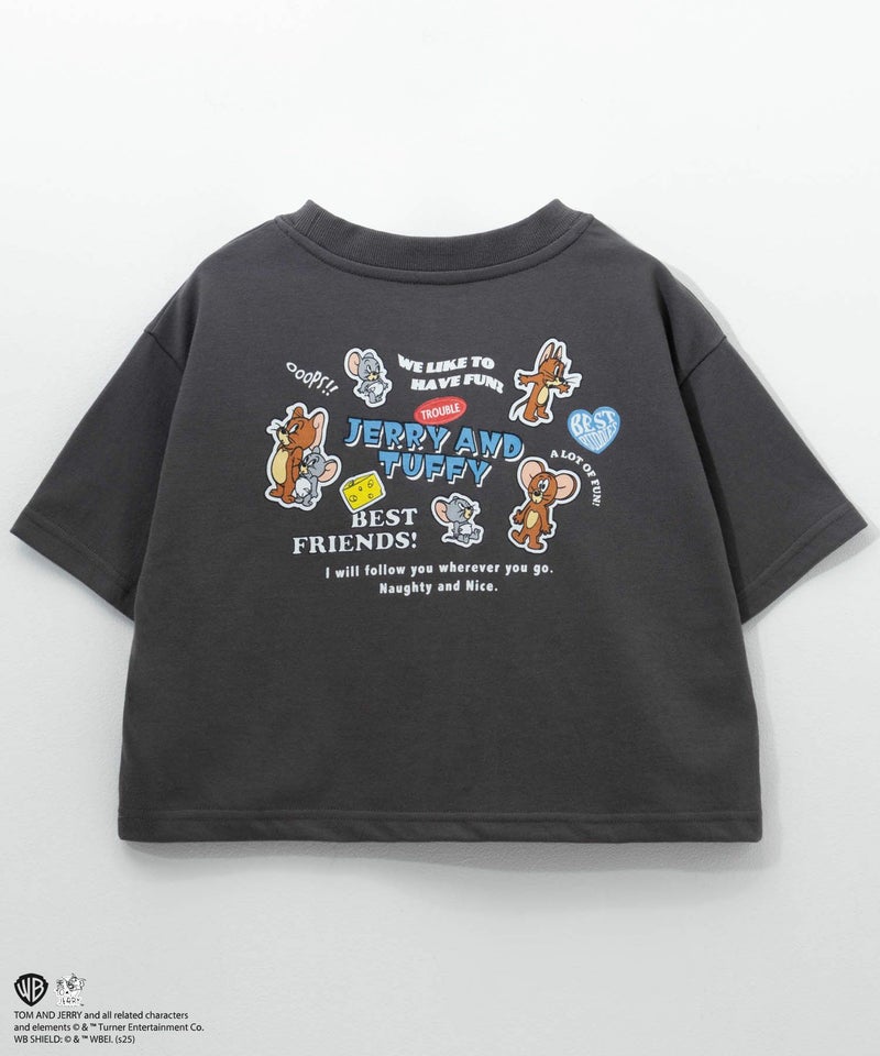 Tom and Jerry ショート丈胸刺繍Tシャツ キッズ メール便 対応商品商品画像-4