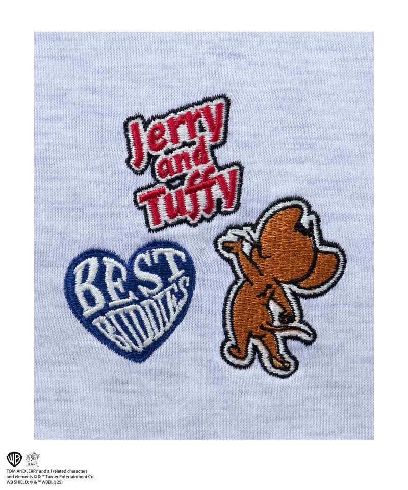 Tom and Jerry ショート丈胸刺繍Tシャツ キッズ メール便 対応商品商品画像-5