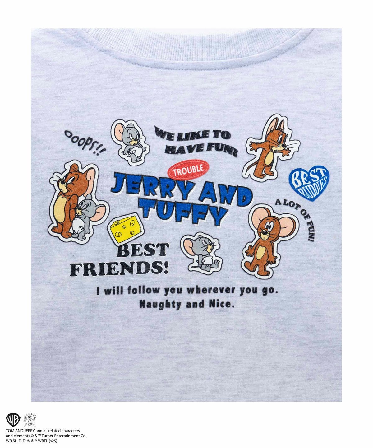 Tom and Jerry ショート丈胸刺繍Tシャツ キッズ ネコポス 対応商品