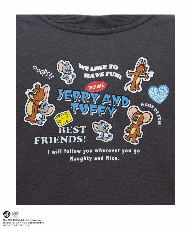 Tom and Jerry ショート丈胸刺繍Tシャツ キッズ メール便 対応商品商品画像-8