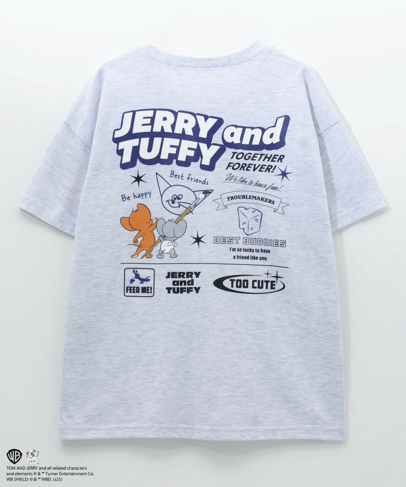 Tom and Jerry 胸刺繍ビッグTシャツ キッズ メール便 対応商品商品画像-1