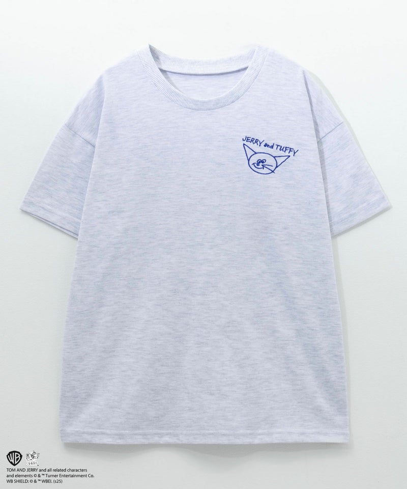 Tom and Jerry 胸刺繍ビッグTシャツ キッズ メール便 対応商品商品画像-2