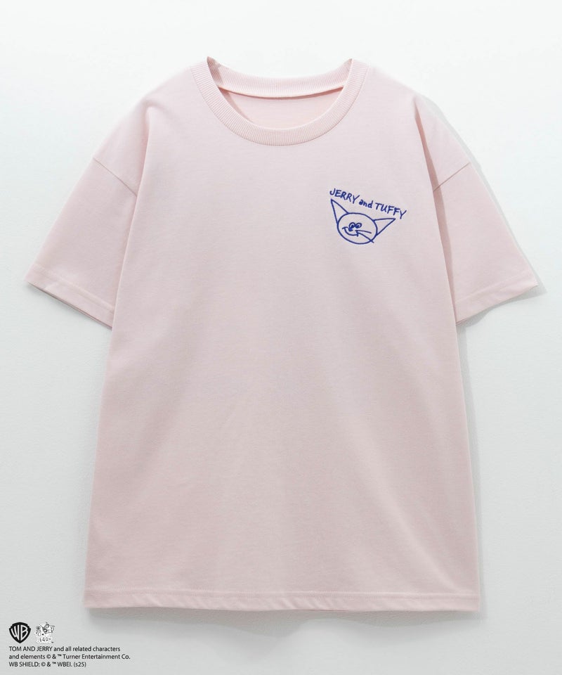 Tom and Jerry 胸刺繍ビッグTシャツ キッズ メール便 対応商品商品画像-4