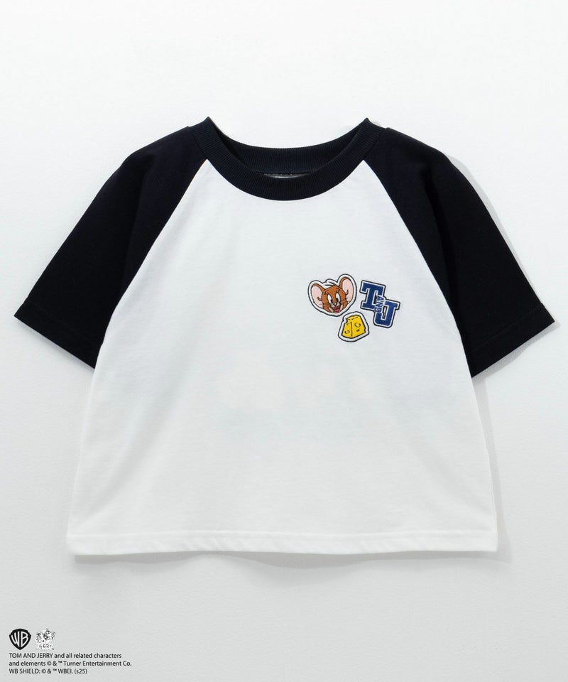 Tom and Jerry ショート丈胸刺繍Tシャツ キッズ メール便 対応商品商品画像-2