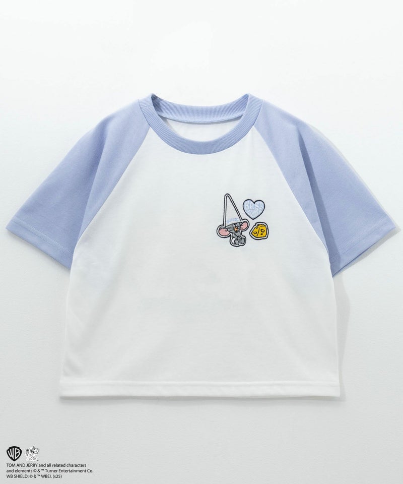 Tom and Jerry ショート丈胸刺繍Tシャツ キッズ メール便 対応商品商品画像-1