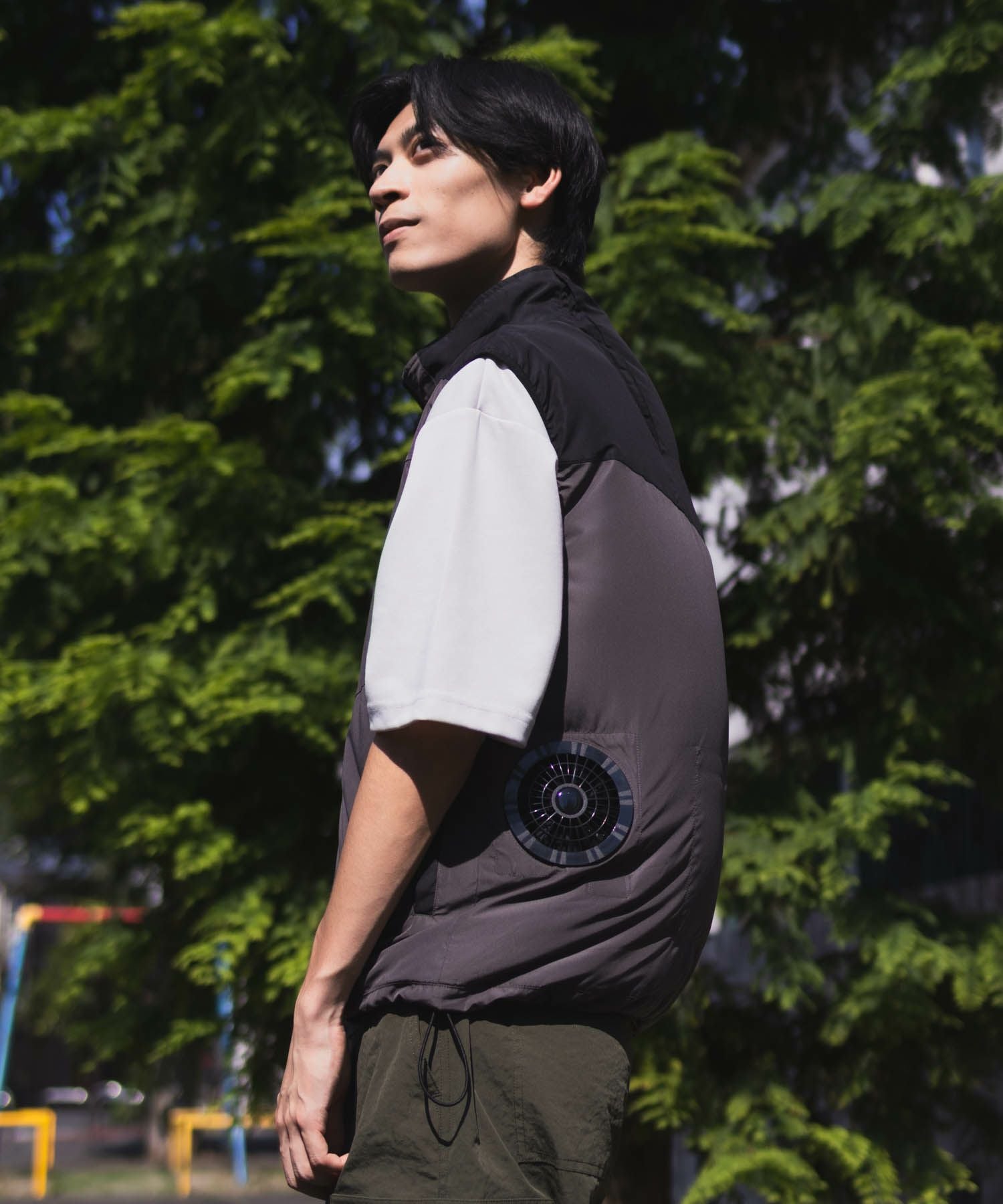 NAVY 空調風神服(R)×EXFROZEN ファン付きベスト メンズ