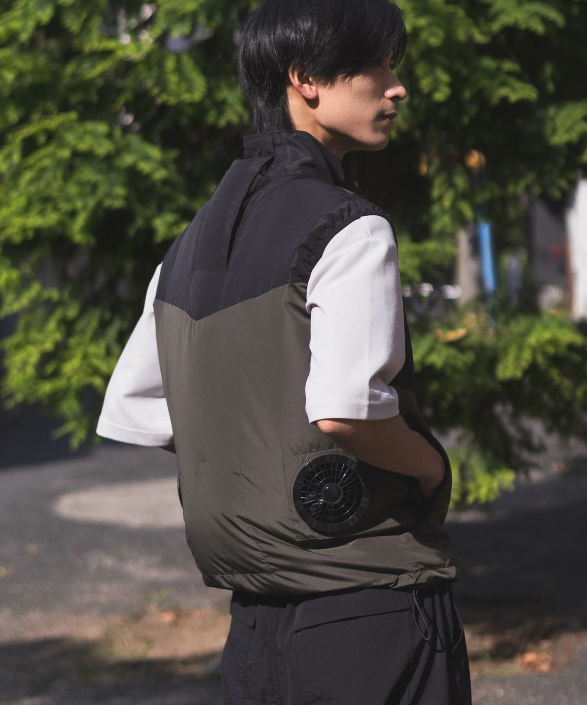 NAVY 空調風神服×EXFROZEN ファン付きベスト メンズ