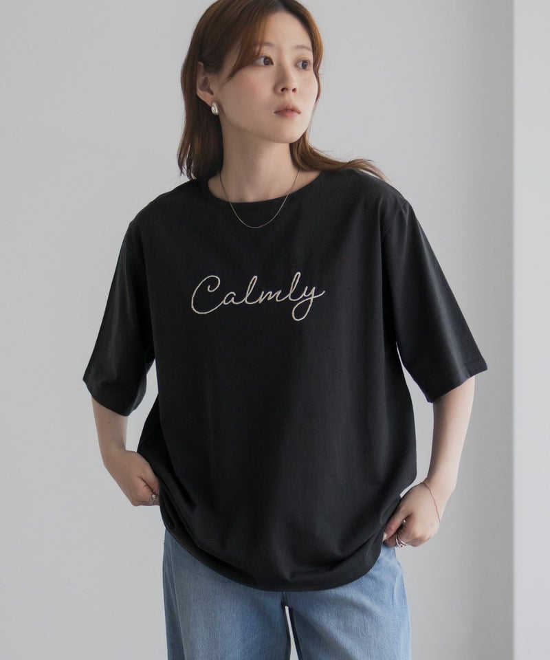 T-GRAPHICS メッセージ刺繍Tシャツ レディース メール便 対応商品商品画像-5