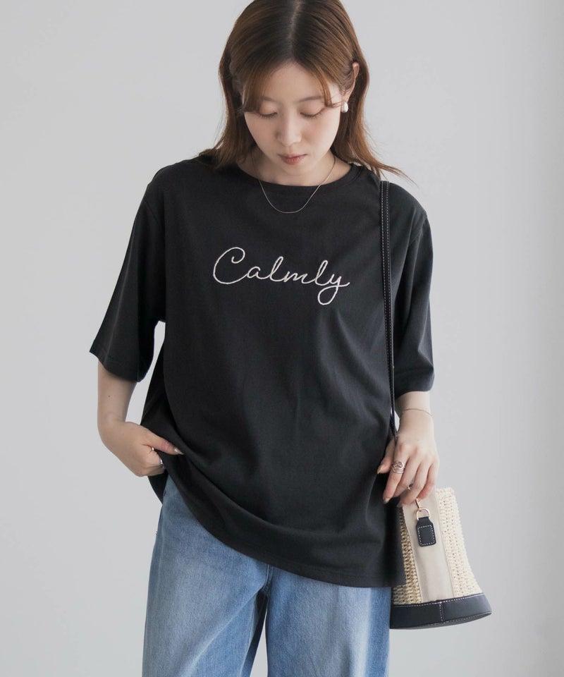 T-GRAPHICS  メッセージ刺繍Tシャツ レディース メール便 対応商品商品画像-6