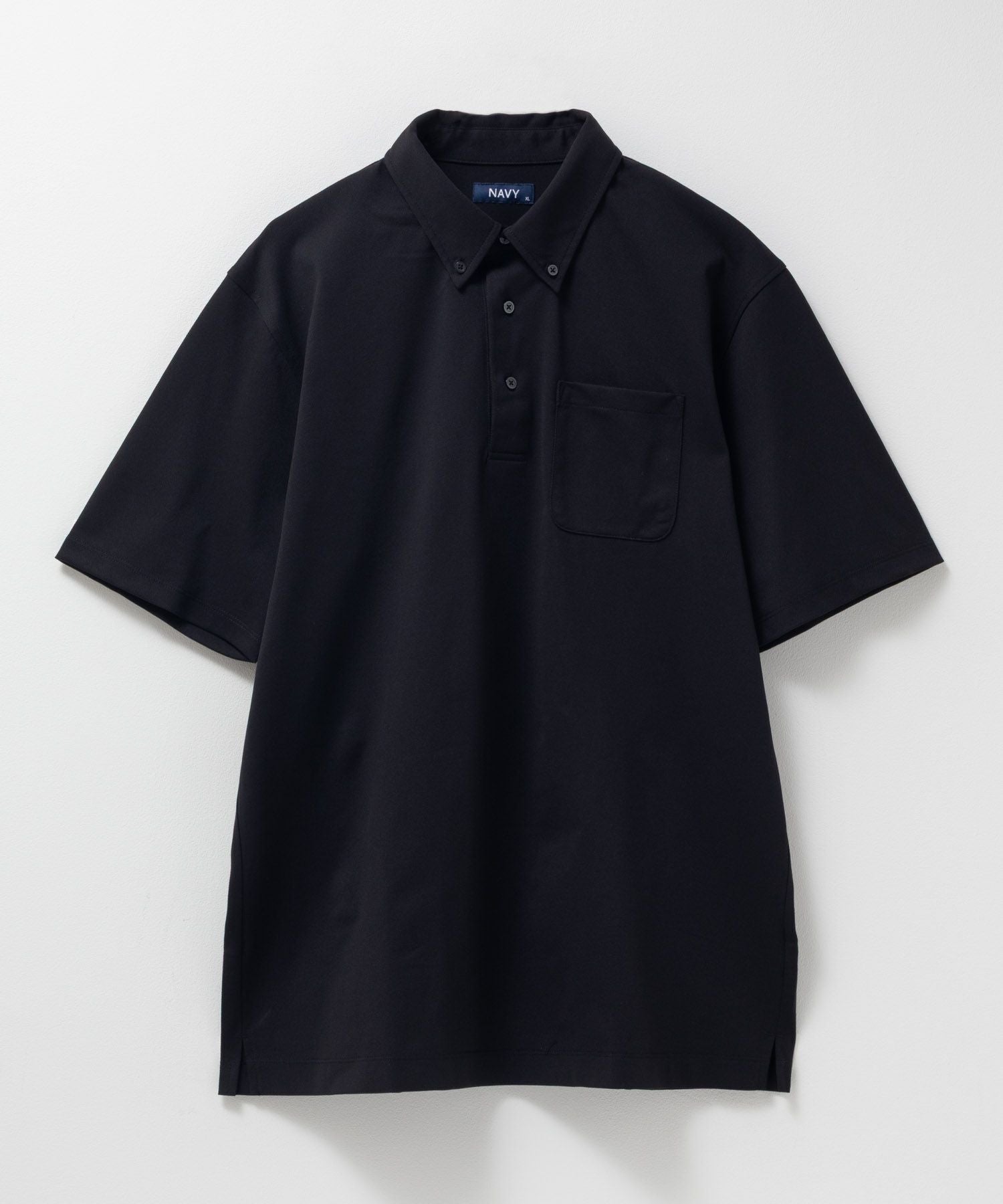  ネイビー ボタン付きポロシャツ L NAVY 鹿の子ボタンダウンポロシャツ メンズ