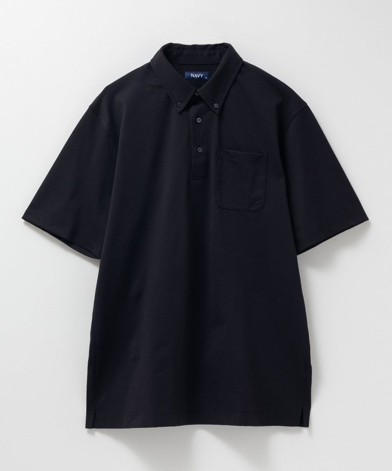 NAVY  鹿の子ボタンダウンポロシャツ メンズ商品画像-3