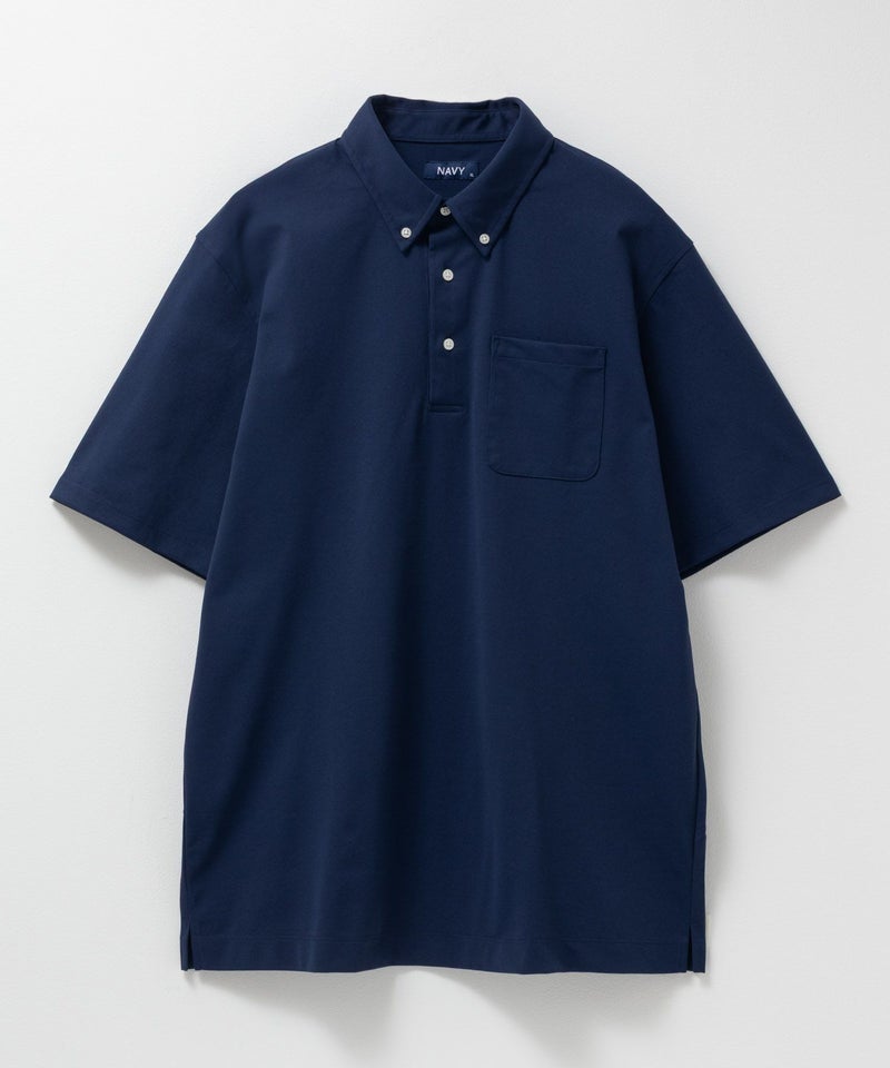 NAVY  鹿の子ボタンダウンポロシャツ メンズ商品画像-5