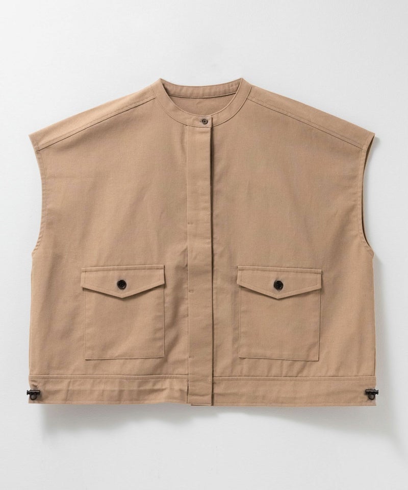 Idnes リネンライクノーカラージャケット レディース商品画像-15