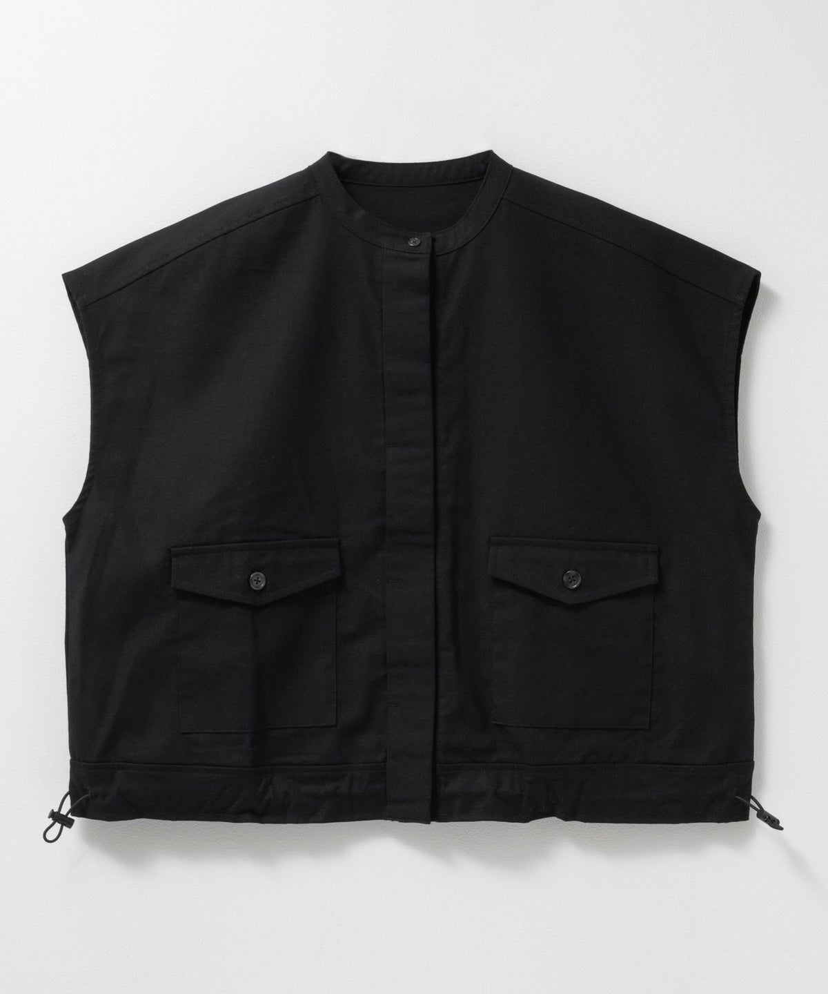 Idnes リネンライクノーカラージャケット レディース