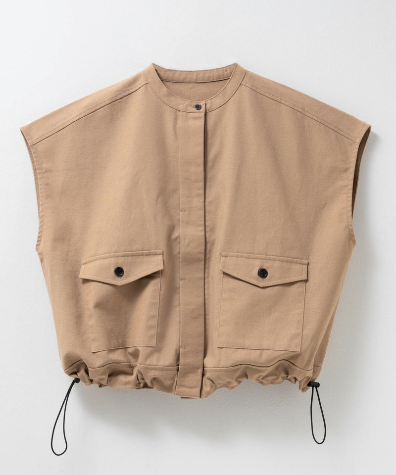 Idnes リネンライクノーカラージャケット レディース商品画像-19