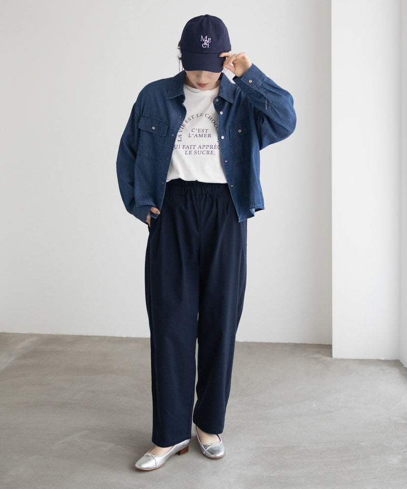 Idnes デニムコンパクトシャツ レディース商品画像-15