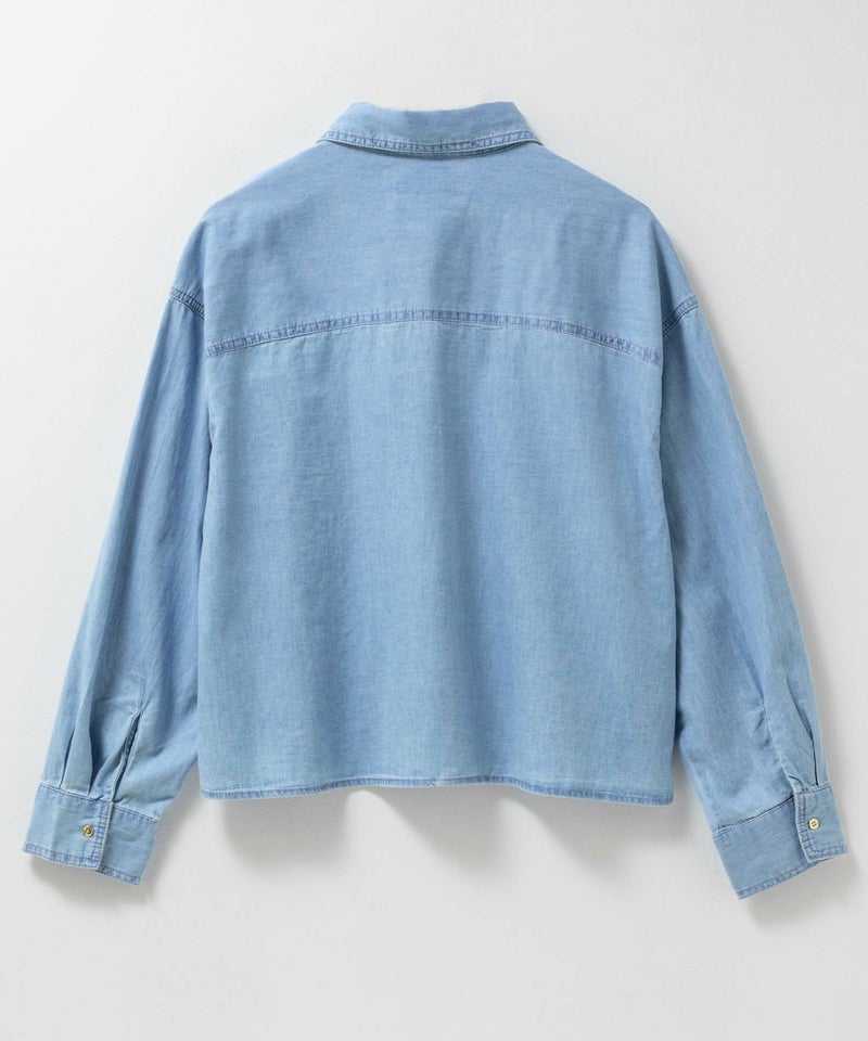 Idnes デニムコンパクトシャツ レディース商品画像-17