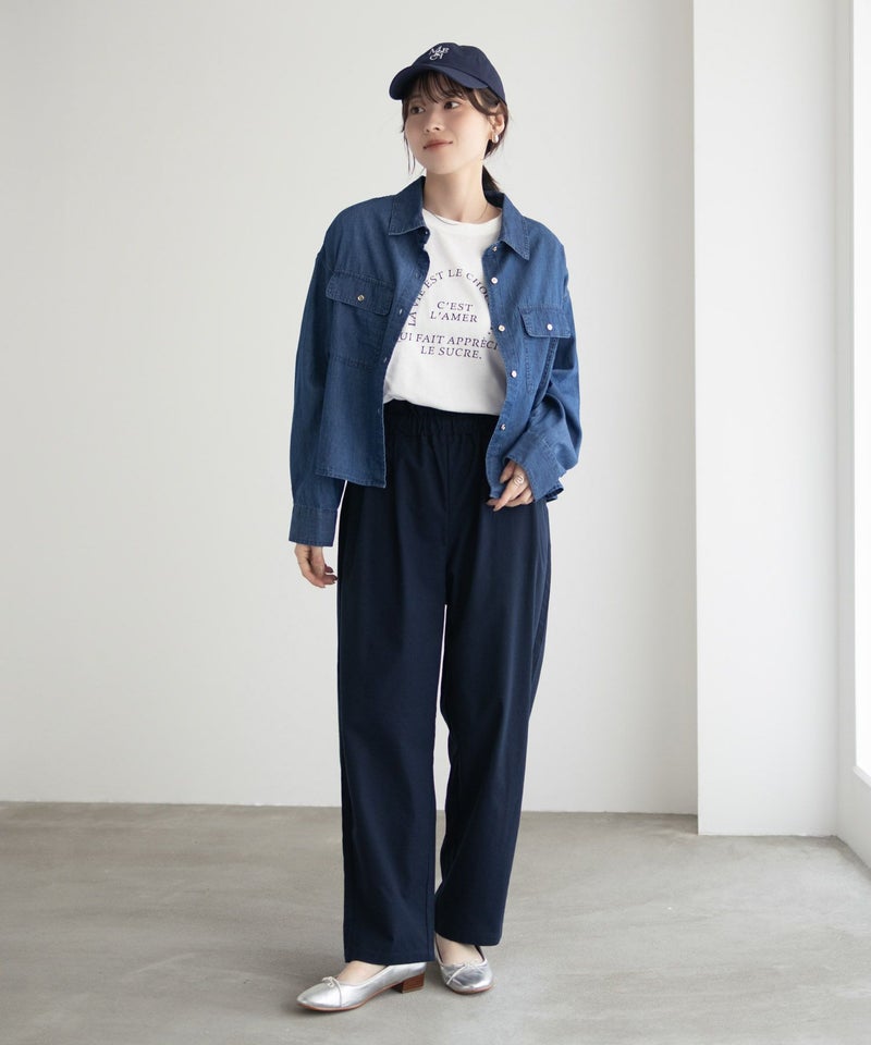 Idnes デニムコンパクトシャツ レディース商品画像-23