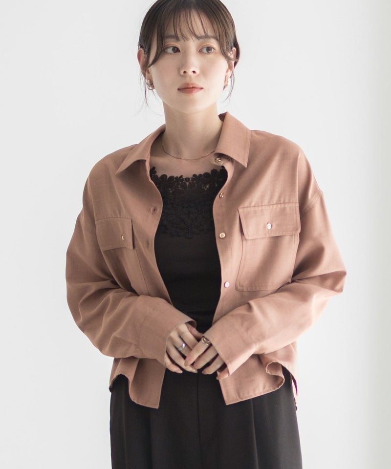 Idnes リネンライクコンパクトシャツ レディース商品画像-21