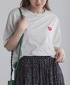 T-GRAPHICS ハート刺繍Tシャツ レディース メール便 対応商品商品サムネイル-1