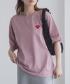 T-GRAPHICS ハート刺繍Tシャツ レディース ネコポス 対応商品