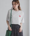 T-GRAPHICS  ハート刺繍Tシャツ レディース メール便 対応商品商品サムネイル-6