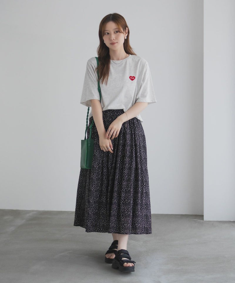 T-GRAPHICS ハート刺繍Tシャツ レディース メール便 対応商品商品画像-10