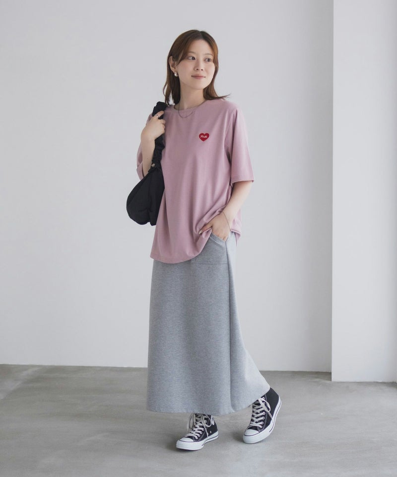 T-GRAPHICS ハート刺繍Tシャツ レディース メール便 対応商品商品画像-20