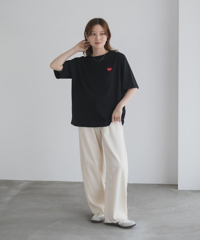T-GRAPHICS  ハート刺繍Tシャツ レディース メール便 対応商品商品画像-29