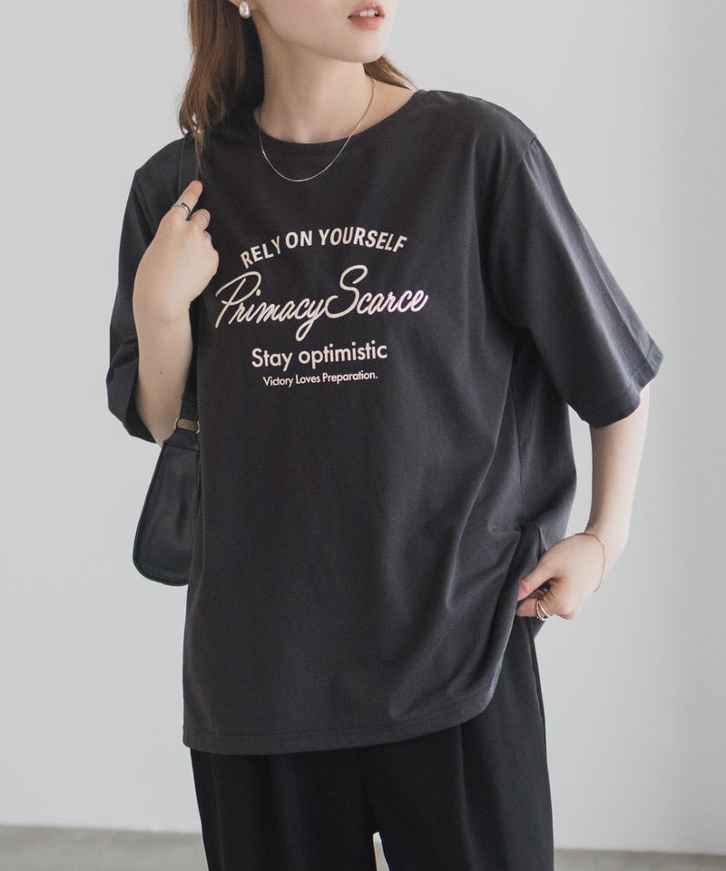 T-GRAPHICS メッセージ刺繍Tシャツ レディース メール便 対応商品商品画像-2